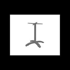 Pied de Table Base 4 Branches en Métal Gris Aluminium Athena Lyrose