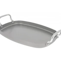 Plancha Lisse 38x26 cm 2 anses Mineral B De Buyer