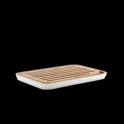 Planche à Pain Crème en Bambou 27 x 17 cm Pebbly