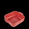 Plat à Four Carré en Céramique Appolia 18 cm Rouge Peugeot