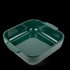 Plat à Four Carré en Céramique Appolia 28 cm Vert Forêt Peugeot