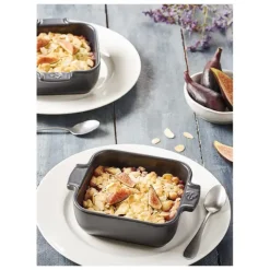 Plat à Four Carré en Céramique Appolia 18 cm Ardoise Peugeot