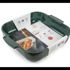 Plat à Four Carré en Céramique Appolia 36 cm Vert Forêt Peugeot