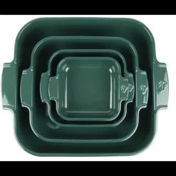 Plat à Four Carré en Céramique Appolia 36 cm Vert Forêt Peugeot