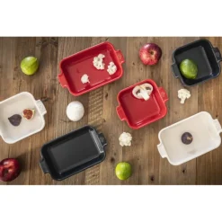 Plat à Four Carré en Céramique Appolia 36 cm Ardoise Peugeot