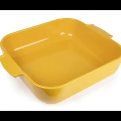 Plat à Four Carré en Céramique Appolia 36 cm Jaune Safran Peugeot