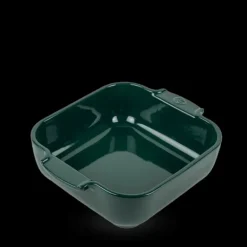 Plat à Four Carré en Céramique Appolia 21 cm Vert Forêt Peugeot