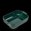 Plat à Four Rectangulaire en Céramique Appolia 25 cm Vert Forêt Peugeot