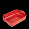 Plat à Four Rectangulaire en Céramique Appolia 25 cm Rouge Peugeot