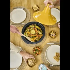 Plat à Tajine en Aluminium Revêtement Céramique 30 cm Jaune Safran Peugeot