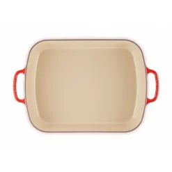 Plat Rectangulaire en Fonte 37 cm Cerise Le Creuset