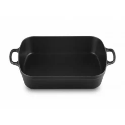 Plat Rectangulaire en Fonte 37 cm Noir Mat Le Creuset