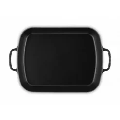 Plat Rectangulaire en Fonte 37 cm Noir Mat Le Creuset