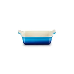 Plat Rectangulaire Héritage en Céramique 32 cm Azur Le Creuset Tradition