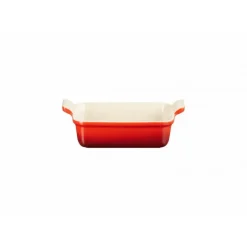Plat Rectangulaire Héritage en Céramique 19 cm Cerise Le Creuset Tradition