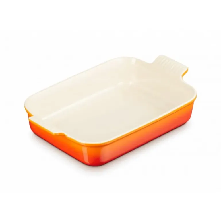 Plat Rectangulaire Héritage en Céramique 32 cm Volcanique Le Creuset Tradition