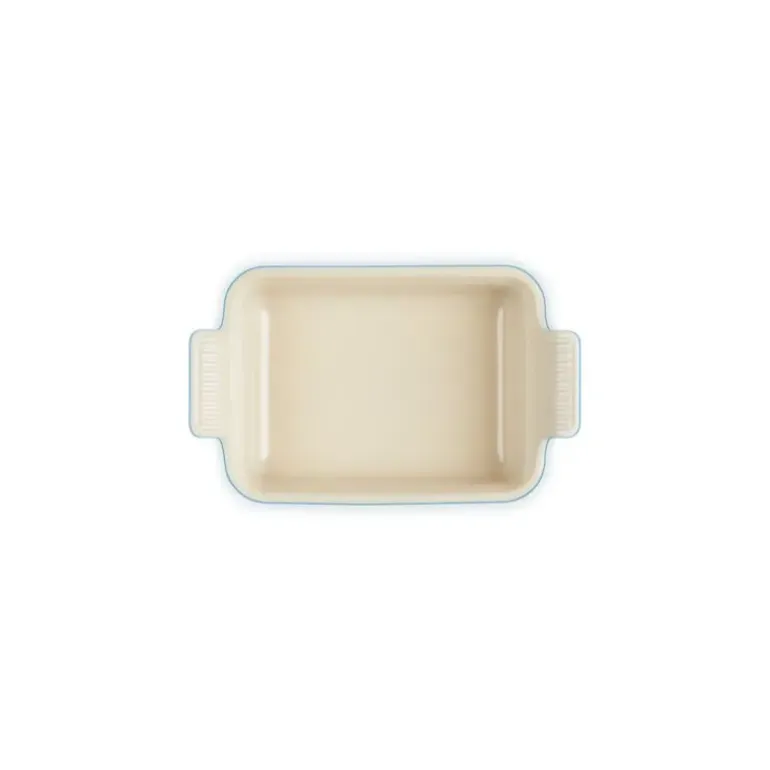 Plat Rectangulaire Héritage en Céramique 26 cm Azur Le Creuset Tradition