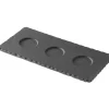 Plateau Rectangulaire 3 encoches Ardoise 25 x 12 cm Basalt Revol