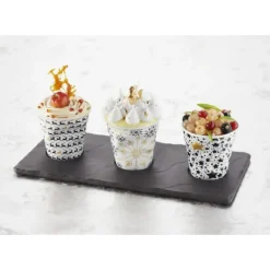 Plateau Rectangulaire 3 encoches Ardoise 25 x 12 cm Basalt Revol