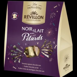 Pochette Papillote Chocolat Noir et au Lait avec Pétards 300 g Révillon