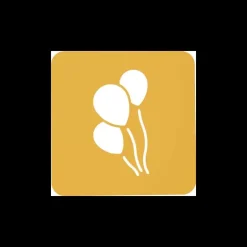 Pochoir Silicone Ballons 11,9 x 6,2 x H 0,1 cm (x2) Silikomart