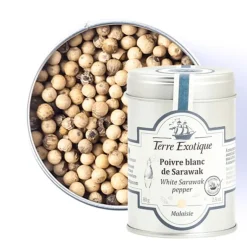 Poivre Blanc de Sarawak 80 g Terre Exotique