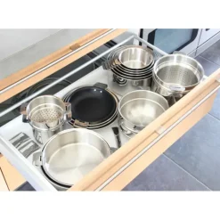 Poêle Casteline Ø 24 cm Manche Amovible Anti-Adhésive Inox Cristel