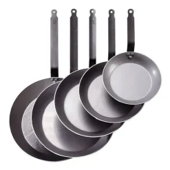 Poêle Lyonnaise Carbone Plus Ø 22 cm De Buyer, Tôle, Queue Feuillard