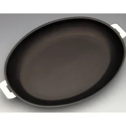 Poêle Mutine Ovale Ø 35 cm Manche Amovible Anti-Adhésive Inox Cristel