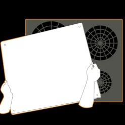 Protection Plaque de Cuisson en Verre 57 x 50 cm Noir Pebbly