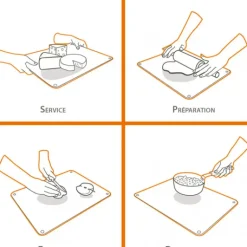 Protection Plaque de Cuisson en Verre 50 x 28 cm Noir Pebbly