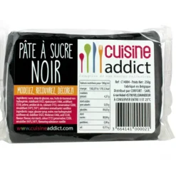 Pâte à Sucre Noir 250g Cuisineaddict