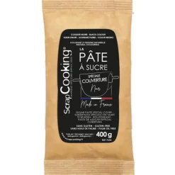 Pâte à Sucre Noir Spéciale Couverture 400 g Scrapcooking