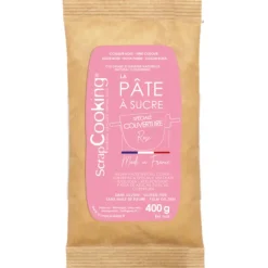 Pâte à Sucre Rose Spéciale Couverture 400 g Scrapcooking