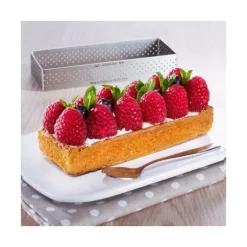 Rectangle perforé 12 x 4 cm de L'école Valrhona par De Buyer