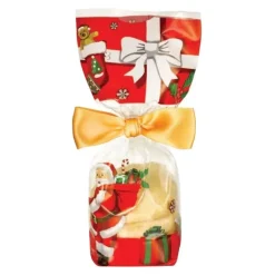 Sachet Confiserie Père Noël 12x26cm (x100) - Fond Cartonné