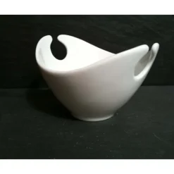 Saladier Jonque Blanc et son service à couverts Lebrun