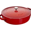 Sauteuse en Fonte Chistera 24 cm Rouge Cerise Staub