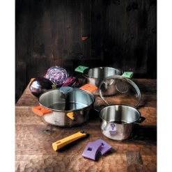 Sauteuse Mutine Ø 24 cm Manche Amovible Anti-Adhésive Inox Cristel