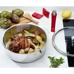 Sauteuse Mutine Ø 22 cm Manche Amovible Anti-Adhésive Inox Cristel