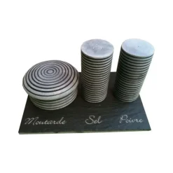 Service Sel, Poivre, Moutarde, Pierres hautes, par LeBrun