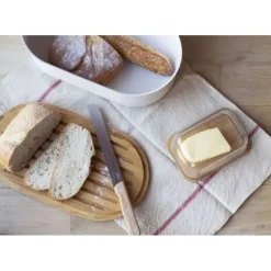 Set Boîte à Pain Métal et Bambou 4 Pièces Pebbly