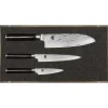 Set Couteau d'Office, Couteau Universel et Couteau Santoku Shun Classic Damas Kai