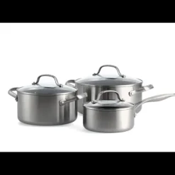 Set de 3 pièces : Casserole 16 cm + Faitout 20 et 24cm collection GENEVA GreenPan™