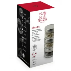 Set de 3 Pots Vides pour Moulin à Poivre Maestro Peugeot