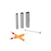 Set Design culinaire, 3 tubes découpoirs carrés + poussoirs