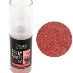 Spray Paillettes Alimentaires Rouge 10 g Patisdécor