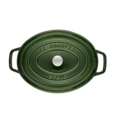 STAUB Cocotte Fonte Ovale 29 cm Vert Basilic Majolique 4,2 L