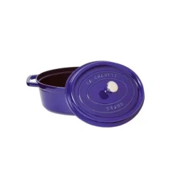 STAUB Cocotte Fonte Ovale 33 cm Bleu Intense Majolique 6,7 L