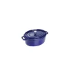 STAUB Cocotte Fonte Ovale 29 cm Bleu Intense Majolique 4,2 L